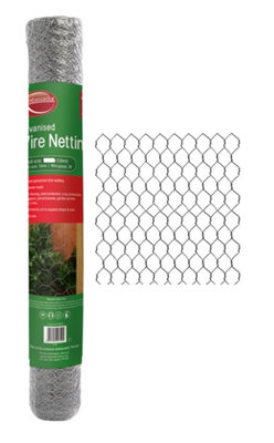 Galvanised Chicken Wire Mesh Rabbit Run Chicken Coop Fencing 5M x 0.6M ...