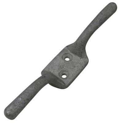 Galvanised Cleat Hooks 6" X2 (Washing Line Blind Cord Tie Back Trailer Rope)