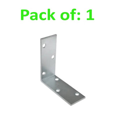 Galvanised Corner Brace 90 Degree Angle Bracket Joist Timber Mending Plates Thickness 2mm 60x60 Width 25mm Pack of: 1