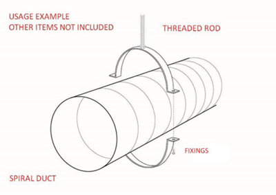 Galvanised Duct Suspension Ring - 250mm