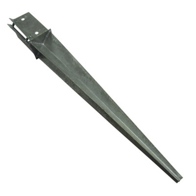Galvanised Fence Post Spike Support 100MM Bolt Grip X1 (Fencing Base Shoe Foot)