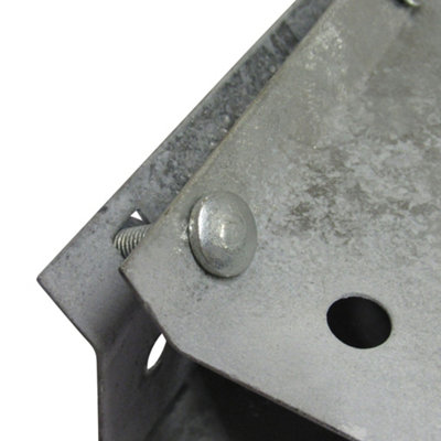 Galvanised Fence Post Spike Support 75MM Bolt Grip X2 (Fencing Base Shoe Foot) - 5