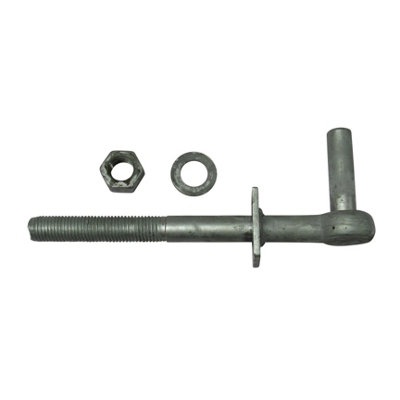 Galvanised Field Gate Hook to Bolts 16" with 3/4" Pin X2 (Pair Heavy Duty Fieldgate Hinge Hanger)