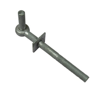 Galvanised Field Gate Hook to Bolts 16" with 3/4" Pin X2 (Pair Heavy Duty Fieldgate Hinge Hanger)