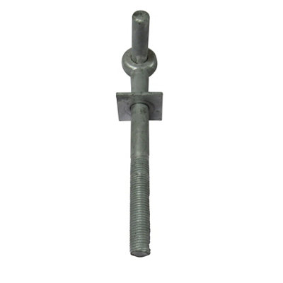 Galvanised Field Gate Hook to Bolts 16" with 3/4" Pin X2 (Pair Heavy Duty Fieldgate Hinge Hanger)