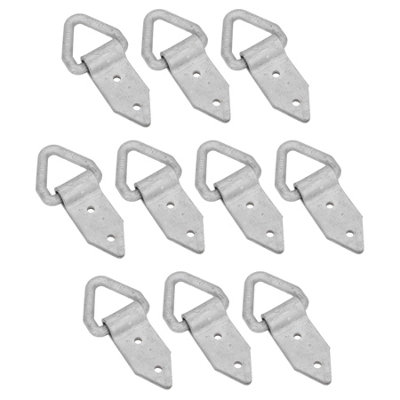 Galvanised Fold Over Tie Down Lashing Eye Rings Anchor Point Fastener 10pk