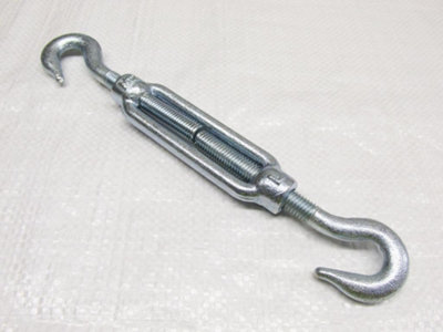 Galvanised Forged Straining Screw Hook Hook M20 X1 (Caravan Turnbuckle Open Body)