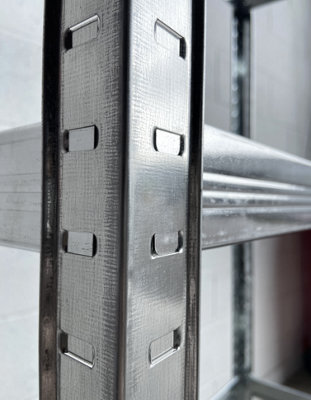 Galvanised Garage Starter Kit 2 x Shelving Bays 1500h x 700w x 300d mm 1 x Workbench 900h x 1200w x 600d mm 175kg per Shelf - 7