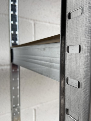 Galvanised Garage Starter Kit 2 x Shelving Bays 1500h x 700w x 300d mm 1 x Workbench 900h x 1200w x 600d mm 175kg per Shelf - 9