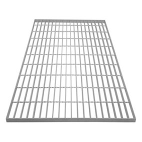 Galvanised Grating Floor Forge Walkway Mesh Panel Grid Drainage 100cm x 70cm x 3cm