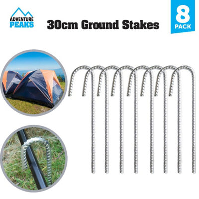 Heavy duty shop metal ground stakes