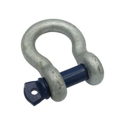 Galvanised Lifting Bow Shackle Screw Pin 3.25 Ton (3.25T Towing Rigging 3250KG)