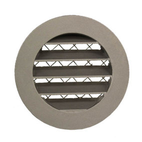 Galvanised Metal Circular 100mm / 4 inch Weather Louvre Air Vent Grille with Insect Screen by i-sells