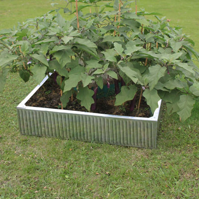 Galvanised Raised Garden Bed 120 x 90 x 30 cm