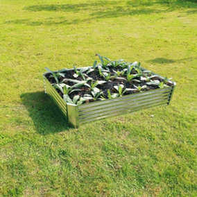 Galvanised Raised Garden Bed 90 x 90 x 20 cm