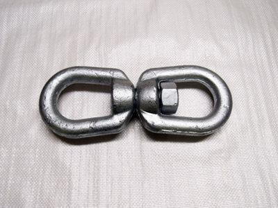 Galvanised Standard Double Eye Swivel 6MM (1/4" Chain Rope Marine Anti Tangle Clasp)