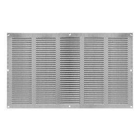 Galvanised Steel Air Vent Grille 500mm x 300mm Fly Screen Flat
