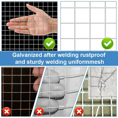 1" X 1" Welded Galvanized PVC Coated Chicken Wire Mesh - Versatile