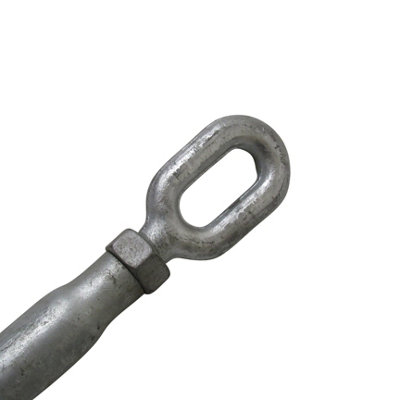 Galvanised Straining Rigging Screw Eye & Eye 1 1/2" (38MM Turnbuckle Closed Body Wire Rope) - 6