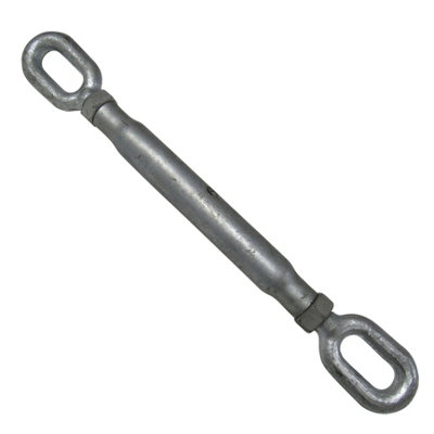 Galvanised Straining Rigging Screw Eye & Eye 3/8" (10MM Turnbuckle Closed Body Wire Rope)