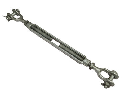 Galvanised Turnbuckle Open Body Straining Screw Jaw Jaw (US Spec Wire Tensioner) 1 x 18"