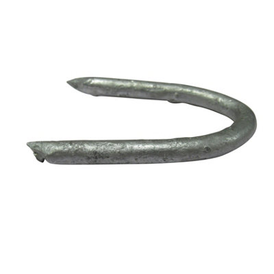 Galvanised U Nails Fencing Staples 3" X20 (U-Shaped Wire Fence Wooden Post Fasteners) - 9