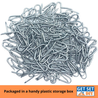 Galvanised U Nails Netting Staples 200g (195pcs) 20mm-Fence Staples for ...