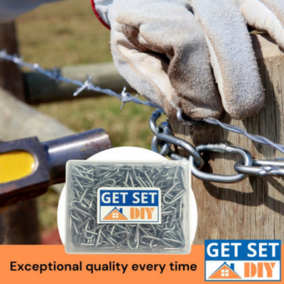 Galvanised U Nails Netting Staples 200g (195pcs) 20mm-Fence Staples for ...
