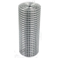 Galvanised Welded Wire Mesh Fence for Aviary Rabbit Hutch Chicken Run Coop 1in x 1in x 24in x 15m (19g)