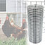 Galvanised Welded Wire Mesh Fence for Aviary Rabbit Hutch Chicken Run Coop 1in x 1in x 24in x 15m (19g)