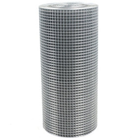 Galvanised Welded Wire Mesh for Aviary Hutches Fencing Run Coop 1/2in x 1/2in x 48in x 15m (19g)