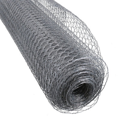 Galvanised Wire Chicken Mesh Fencing Cages Fence 40m x 0.9m 13mm Hex 4pk