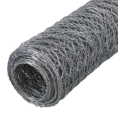 Galvanised Wire Chicken Mesh Fencing Cages Fence Pens 15m x 0.9m 13mm Hex