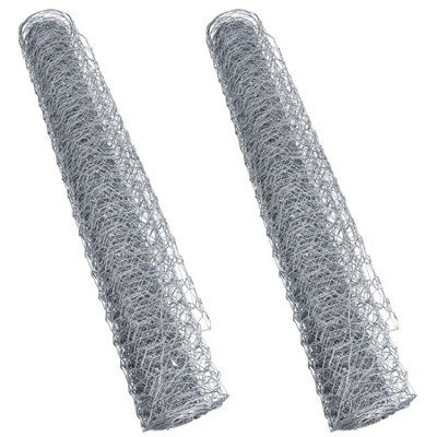 Galvanised Wire Netting Fencing Fence Chicken Mesh Net Cages 10m x 0.6m x 25mm