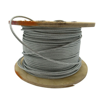 Galvanised Wire Rope Cable 2.5MM 7x7 (Marine Rigging Metal 50M Reel)