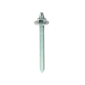 Galvanized Chemical Resin Anchor Bolt Threaded Rod Bar - Size M10x130mm - Pack of 1