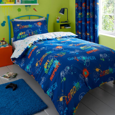 Game Glow Kids Gamer Themed Duvet Cover Set Glows In The Dark