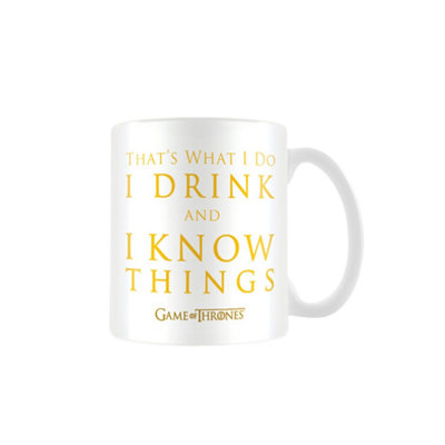 Game of Thrones Drink & Know Things Mug Yellow/White (One Size)