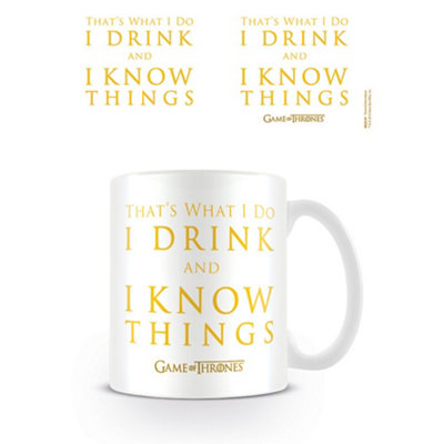 Game of Thrones Drink & Know Things Mug Yellow/White (One Size)
