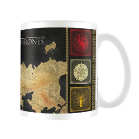 Game of Thrones Map Mug Black/White/Beige (One Size)