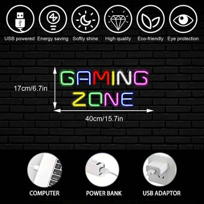 Game pad LED Neon Sign for Gamer Room Wall Decor USB Powered