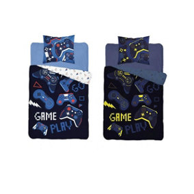 Game Play Glow in the Dark Single 100% Cotton Duvet Cover - European Size
