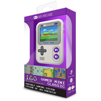 Gamer Mini Classic Console Gray Purple (160 Games in 1)