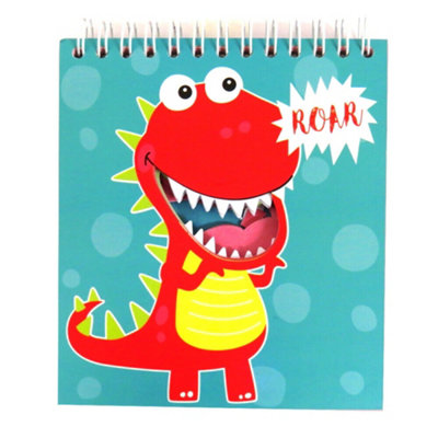 Games Dino Die Cut Notepad Red/Green/Yellow (One Size)