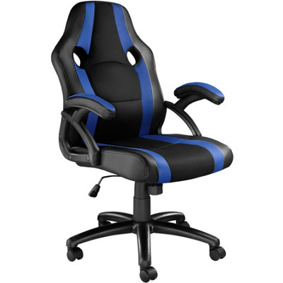 Gaming Chair Benny - ergonomic shape, comfortable padding - black/blue