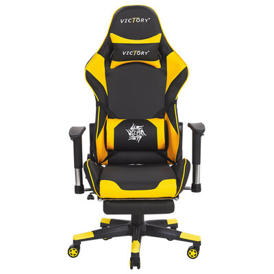 Gaming Chair Black with Yellow VICTORY