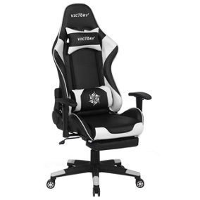 Gaming Chair Faux Leather White VICTORY