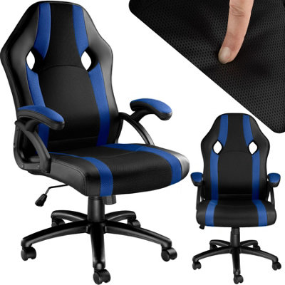 Gaming Chair Goodman - ergonomic shape, thick padding - black/blue