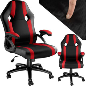 Gaming Chair Goodman - ergonomic shape, thick padding - black/red