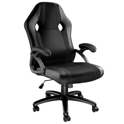 Gaming Chair Goodman - ergonomic shape, thick padding - black